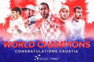 Hình ảnh mừng ngôi vô địch Davis Cup 2018 của tuyển Croatia