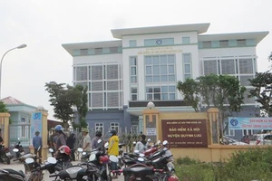 Trụ sở Bảo hiểm xã hội huyện Quỳnh Lưu nơi xảy ra vụ việc. Ảnh: V.H