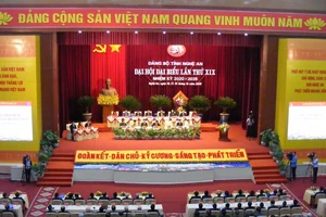 Toàn cảnh Đại hội đại biểu Đảng bộ tỉnh Nghệ An lần thứ XIX
