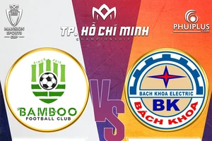 Cặp đấu Bamboo FC - Điện Bách Khoa Ninh Thuận cũng rất được chú ý ở Vòng đấu play-off KV TPHCM. Ảnh: ĐOÀN NHẬT