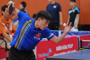 Tay vợt Nguyễn Anh Tú đặt mục tiêu giành ngôi cao nhất tại giải Đỉnh cao Việt Nam lần thứ 2. Ảnh: NHẬT ANH