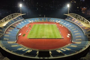 Sân vận động Mỹ Đình là nơi diễn ra buổi tổng duyệt Lễ khai mạc SEA Games 31 vào tối 10-5. Ảnh: MINH HOÀNG