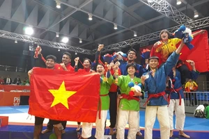 Đội kurash Việt Nam đang có triển vọng giành HCV đầu tiên cho thể thao Việt Nam tại SEA Games 31. Ảnh: KX