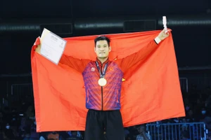 Võ sĩ Nguyễn Duy Tuyến tiếp tục giành tấm HCV giải vô địch thế giới trong kỳ tổ chức năm nay. Ảnh: OneSILAT