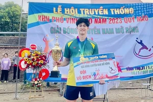 Chủ công Quản Trọng Nghĩa sẽ khoác áo đánh thuê cho Tràng An Ninh Bình ở giải vô địch quốc gia 2023. Ảnh: Q.T.NG