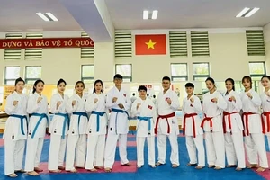 Đội kumite nữ quốc gia bắt đầu tập luyện tại TPHCM. Ảnh: V.S.H