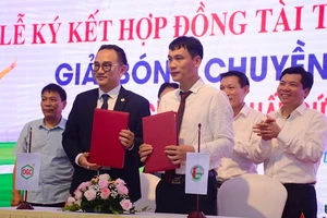 Nhà tài trợ chính của Liên đoàn bóng chuyền Việt Nam đối với giải vô địch quốc gia là không độc quyền. Ảnh: MINH MINH