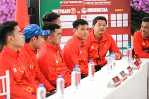 Lần tập trung thi đấu tại Bắc Ninh vừa qua liệu có là lần cuối Lý Hoàng Nam khoác áo đội tuyển quốc gia trong năm nay? Ảnh: VTF