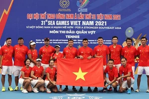 Đội quần vợt Việt Nam tại SEA Games 31 từng giành 1 HCV nhưng tới SEA Games 32 sẽ không đặt mục tiêu HCV do vắng Lý Hoàng Nam. Ảnh: VTF