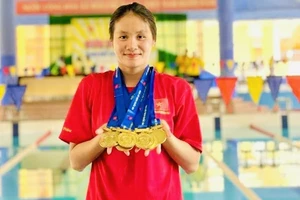 Võ Thị Mỹ Tiên đã thi đấu xuất sắc ở giải bơi hồ ngắn quốc gia năm nay. Ảnh: ỐC TIÊU