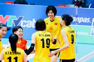 Đội tuyển bóng chuyền nữ Việt Nam đã quyết định 14 cầu thủ chính thức dự SEA Games 32. Ảnh: VFV