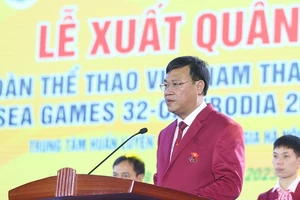 Ông Đặng Hà Việt tin tưởng sự đoàn kết và đồng lòng của các thành viên Đoàn thể thao Việt Nam tại SEA Games 32 sẽ mang lại thành công về thành tích cho chúng ta. Ảnh: LƯỢNG LƯỢNG