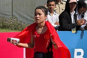 Lê Thị Tuyết đã nỗ lực và có được tấm HCB ở kỳ SEA Games đầu tiên trong sự nghiệp. Ảnh: ĐKVN