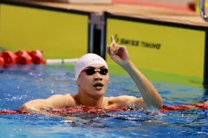 Thanh Bảo giành HCV tại SEA Games 32. Ảnh: DŨNG PHƯƠNG