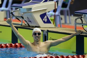 Nguyễn Huy Hoàng có ngôi vô địch 400m tự do nam trong ngày cuối của môn bơi SEA Games 32. Ảnh: DŨNG PHƯƠNG