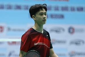 Trần Quốc Khánh có chiến thắng, giành HCV đơn nam giải cầu lông trẻ vô địch quốc gia 2023. Ảnh: Q.KHÁNH