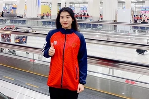 Tuyển thủ Mỹ Trang lên đường dự giải U23 châu Á 2023. Ảnh: MINH MINH