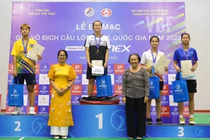 Tay vợt Lê Ngọc Vân (vô địch) đang là gương mặt nữ trẻ tốt nhất của cầu lông Việt Nam. Ảnh: MINH MINH