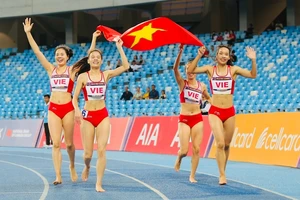 Đội tiếp sức 4x400m nữ của điền kinh Việt Nam nhắm thành tích HCV ở giải điền kinh vô địch châu Á 2023. Ảnh: DŨNG PHƯƠNG