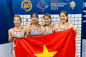 Đội tiếp sức 4x400m nữ của Việt Nam đã giành HCV giải vô địch châu Á 2023. Ảnh: MINH MINH