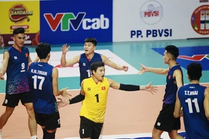 Đội tuyển bóng chuyền nam Việt Nam có vị trí hạng 3 tại vòng đầu của SEA V.League 2023. Ảnh: AVC