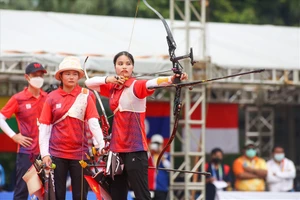 Đỗ Thị Ánh Nguyệt tham dự giải bắn cung vô địch thế giới để hướng tới ASIAD 19-2022 cũng như tìm suất Olympic năm 2024. Ảnh: THANH VŨ