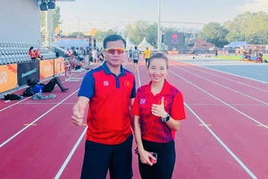 Nguyễn Thị Oanh đang nỗ lực thi đấu các giải quốc tế để giành thành tích huy chương nhưng cũng có một mục tiêu tìm cơ hội tranh tấm vé Olympic cho mình, dù rất khó. Ảnh: M.H