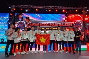 Đội võ thuật tổng hợp Việt Nam có hạng 4 tại châu Á. Ảnh: VMMAF