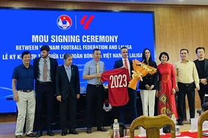 Liên đoàn bóng đá Việt Nam đã kí kết hợp tác với LaLiga tới năm 2026. Ảnh: MINH MINH