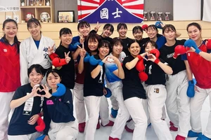 Võ sĩ karate Việt Nam đã kết thúc chương trình tập huấn tại Nhật Bản vừa qua. Ảnh: M.TÂM