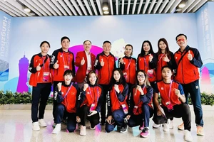 Đội tuyển điền kinh Việt Nam đã có mặt tại Hàng Châu (Trung Quốc). Ảnh: MINH MINH