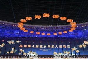 Lễ khai mạc ASIAN Para Games 2023 đã được tổ chức tại Hàng Châu (Trung Quốc) vào tối 22-10. Ảnh: XINHUA