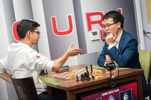Lê Quang Liêm có kết quả tốt ở nội dung cờ chớp tại giải. Ảnh: GCT