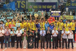 Đội đương kim vô địch quốc gia Sanest Khánh Hòa sẽ bận rộn thi đấu chuyên môn ngay sau kỳ nghỉ Tết Nguyên Đán 2024. Ảnh: VFV