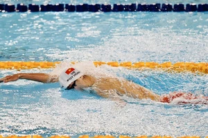 Nguyễn Huy Hoàng đã thi đấu cự ly 400m tự do tại giải bơi vô địch thế giới 2024. Ảnh: DŨNG PHƯƠNG