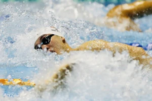 Nguyễn Huy Hoàng đang thi đấu tại giải bơi vô địch thế giới 2024. Ảnh: DŨNG PHƯƠNG