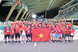 Đội bơi Việt Nam có hạng 5 ở giải lần này tại Philippines. Ảnh: MINH MINH