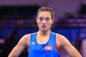 Tuyển thủ Nguyễn Thị Tâm để thua tại giải vòng loại Olympic đang thi đấu ở Italy. Ảnh: ASBC