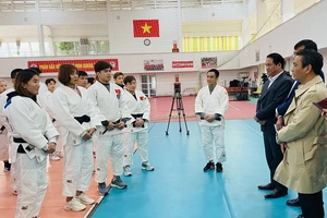 Tuyển judo Việt Nam đang hướng tới hiện thực mục tiêu giành được tối thiểu 1 suất chính thức dự Olympic Paris (Pháp) 2024. Ảnh: MINH MINH