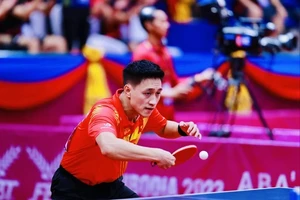 Nguyễn Anh Tú được tập huấn tại Trung Quốc để chuẩn bị cho vòng loại Olympic. Ảnh: DŨNG PHƯƠNG
