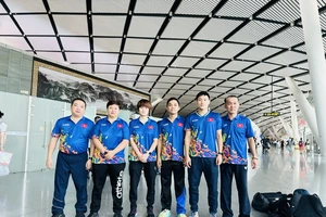 Bóng bàn Việt Nam thi đấu giải vòng loại Olympic tại Thái Lan để tranh suất đi Paris (Pháp). Ảnh: VTF