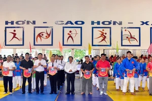 Giải kurash vô địch quốc gia 2024 tranh tài tại Sóc Trăng. Ảnh: THẠCH PÍCH