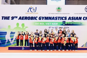 Đội thể dục aerobic Việt Nam đang có những gương mặt phát triển tốt về chuyên môn. Ảnh: MINH MINH