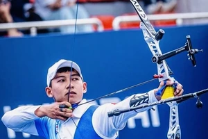 Quốc Phong đã giành suất Olympic 2024 cho bắn cung Việt Nam. Ảnh: WA