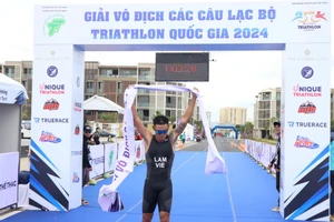 Lâm Quang Nhật là một trong những niềm hy vọng huy chương của đội triathlon TPHCM ở giải quốc gia năm nay. Ảnh: DŨNG PHƯƠNG