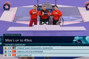 Lê Văn Công đã giành HCĐ quan trọng tại Paralympic 2024. Ảnh: PARALYMPIC2024