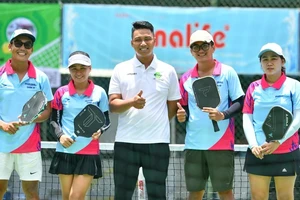 Môn pickleball đang phát triển mạnh tại nhiều thành phố trong cả nước. Ảnh: TRẦN QUÍ