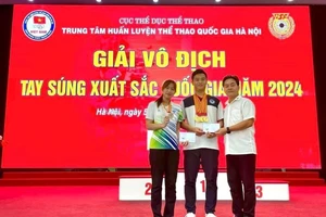 Phạm Quang Huy có kết quả tốt nhất trong các xạ thủ dự giải các Tay súng xuất sắc quốc gia 2024. Ảnh: MINH MINH