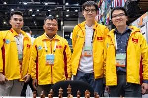 Đội cờ vua nam Việt Nam đang thi đấu hiệu quả qua 5 ván ở Olympiad 2024. Ảnh: FIDE