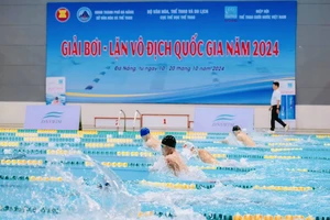 Giải bơi vô địch quốc gia 2024 đang diễn ra sôi nổi tại Đà Nẵng. Ảnh: VASA